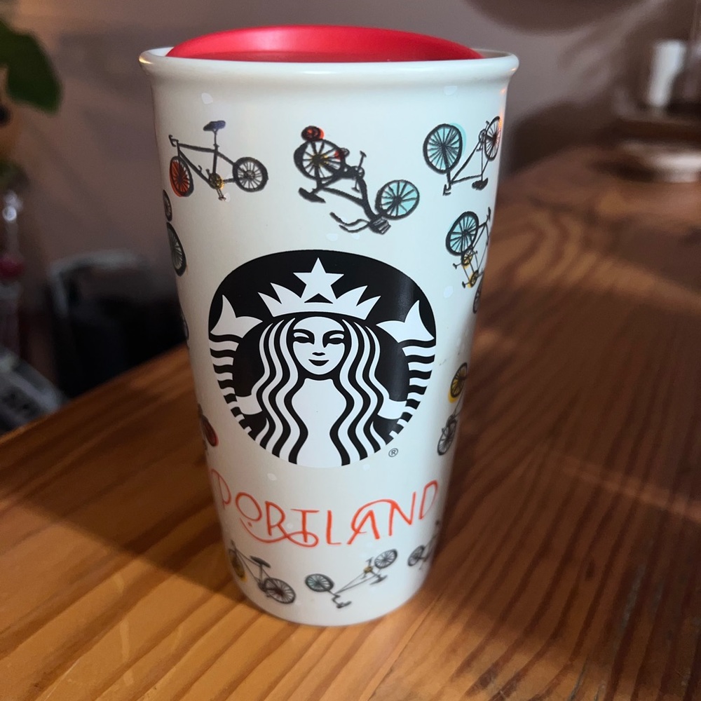 Starbucks PORTLAND ceramic tumbler cup